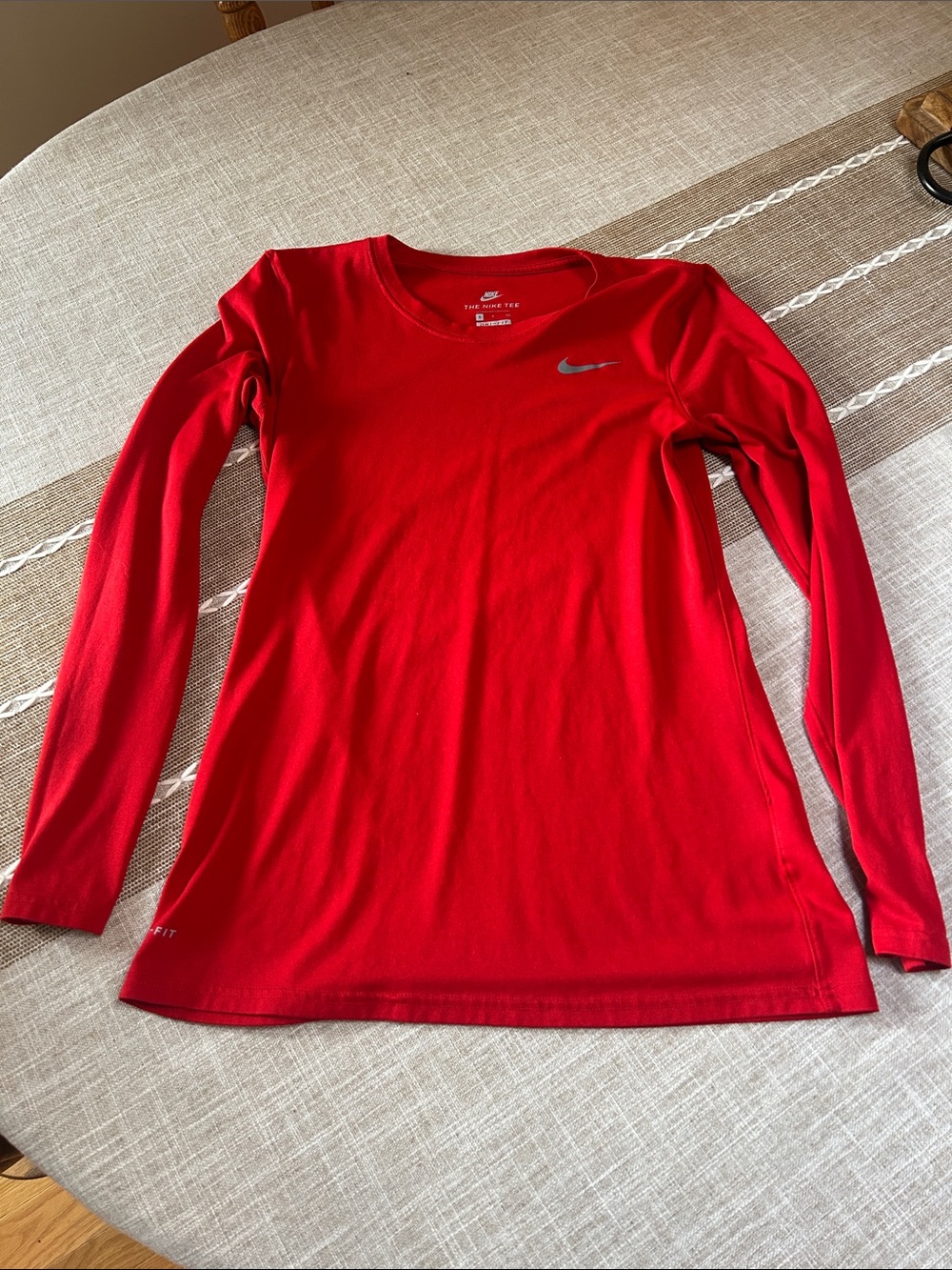 Nike Women's Red Dri-FIT Long Sleeve Top